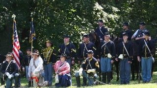The Regiment assembles for instructions after the fight